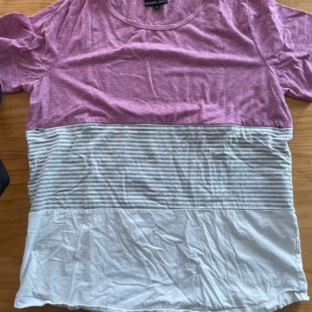 Nursing Queen Striped And Solid Tops Collection - image 4